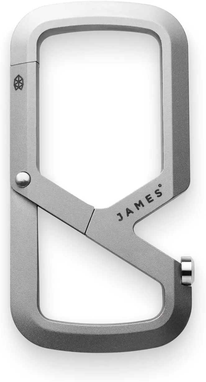 JAMES° Mehlville Heavy Duty Machined Carabiner with Dual Compartment Design to Securely Lock Your Keys, Lightweight Single Body Construction for Everyday