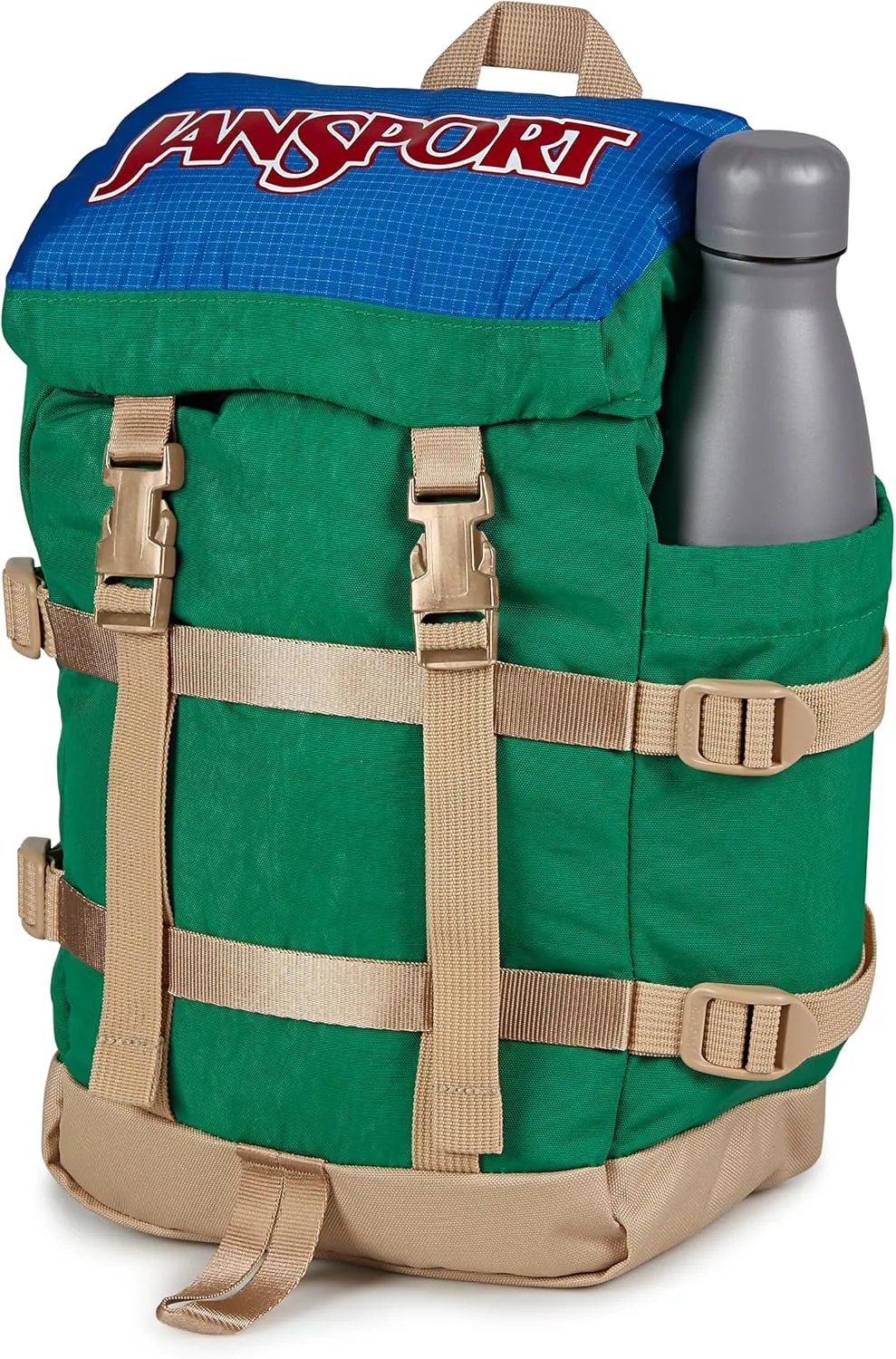 JanSport Mini Skip Pack – Compact Backpack with Main Compartment, Side Water Bottle Pocket, and Zippered Accessory Pocket, Jelly Kelly