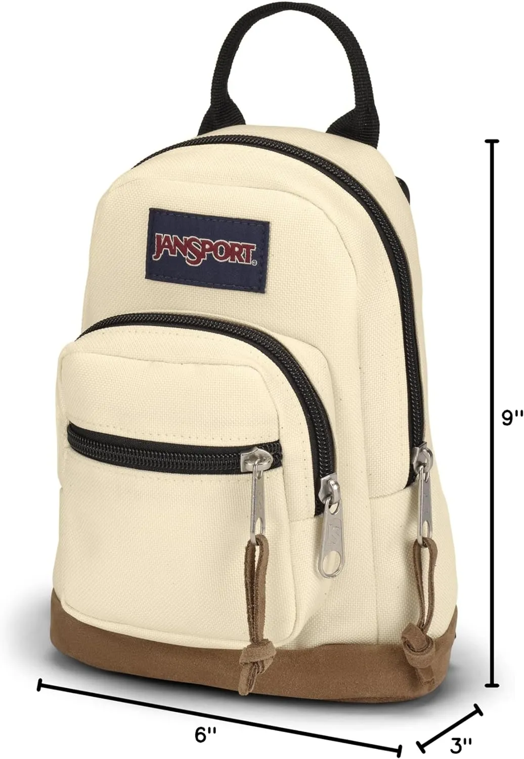 JanSport Right Pack Mini – Compact Backpack with Large Main Compartment, Front Utility Pocket, and Front Zippered Stash Pocket, Coconut