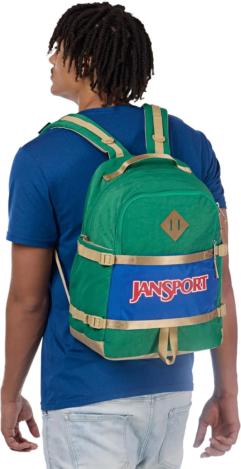 JanSport Small Seattle Pack – Compact Backpack with Main Compartment, Dual Water Bottle Pockets, and Padded Sleeve for 15-Inch Laptop, Jelly Kelly