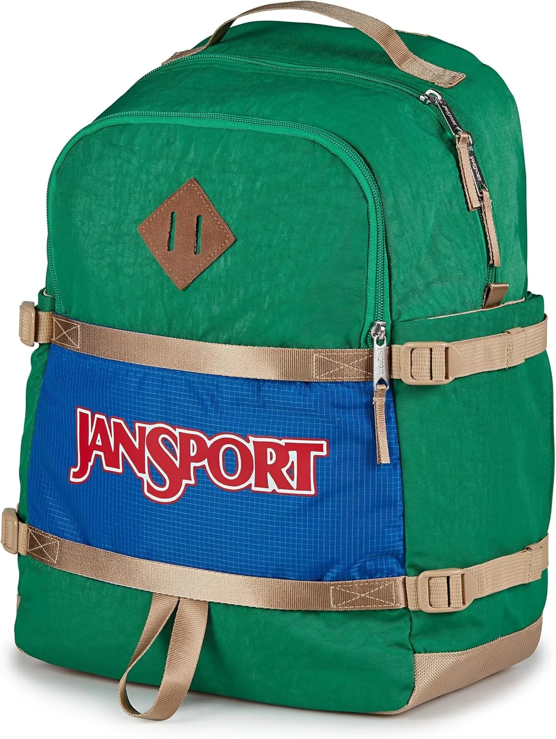 JanSport Small Seattle Pack – Compact Backpack with Main Compartment, Dual Water Bottle Pockets, and Padded Sleeve for 15-Inch Laptop, Jelly Kelly