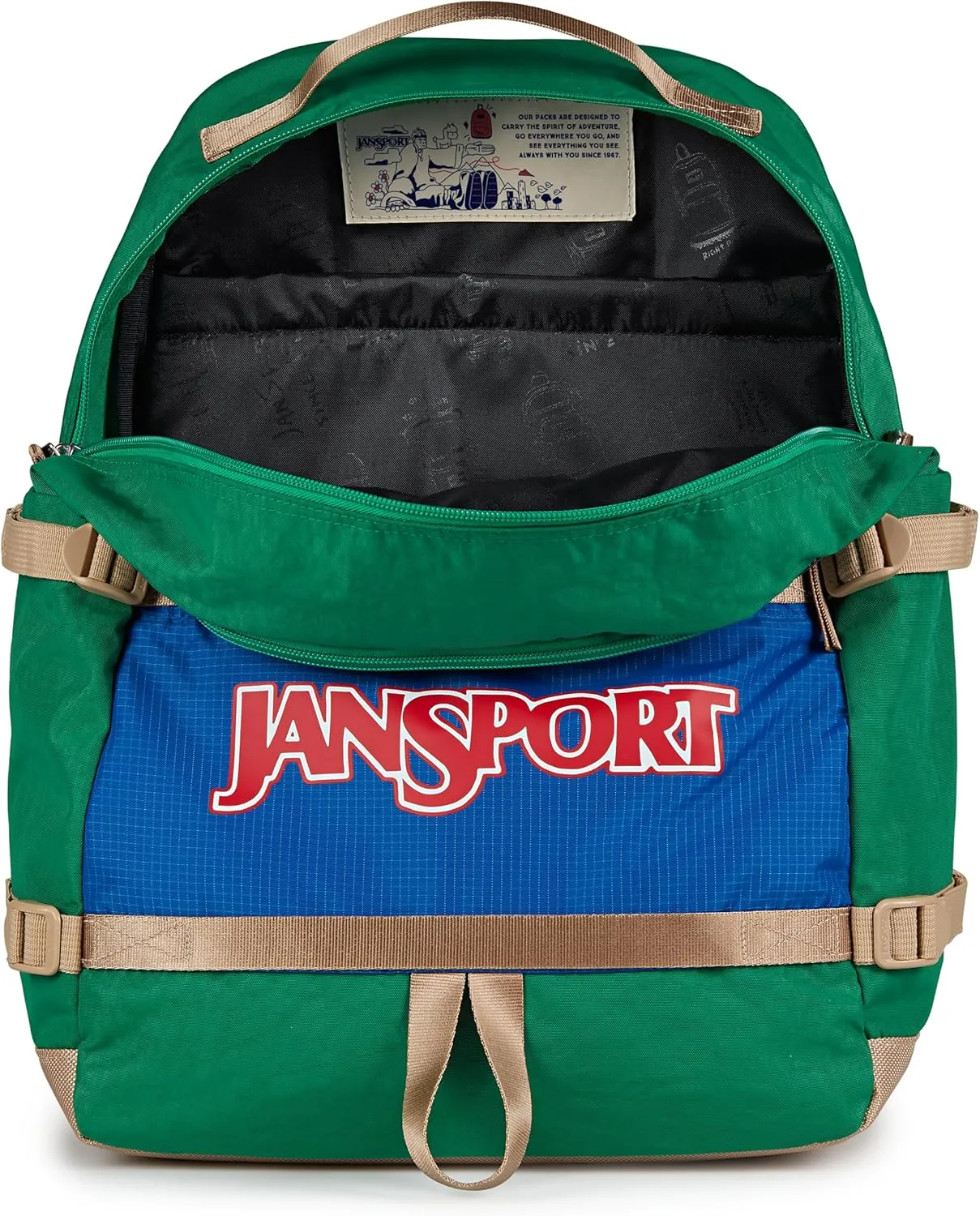 JanSport Small Seattle Pack – Compact Backpack with Main Compartment, Dual Water Bottle Pockets, and Padded Sleeve for 15-Inch Laptop, Jelly Kelly