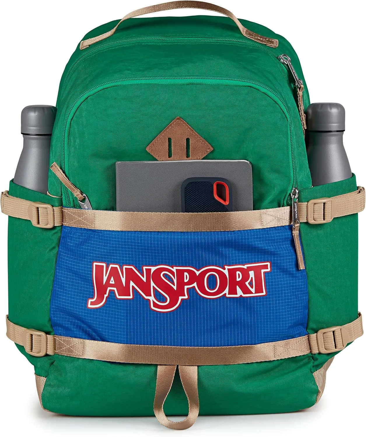 JanSport Small Seattle Pack – Compact Backpack with Main Compartment, Dual Water Bottle Pockets, and Padded Sleeve for 15-Inch Laptop, Jelly Kelly