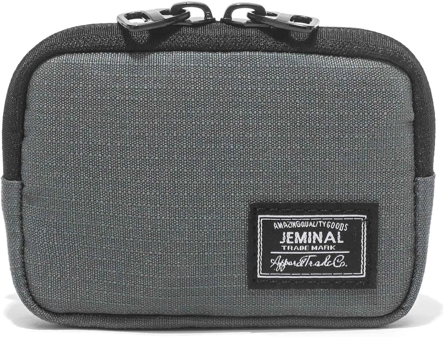 JEMINAL Lanyard Travel Little Coin Purse Pouch Fit for Men & Women & Boys & Girl: Change & Cards & Cash Dual Zip Travel Wallet with Keychain - Men's Detachable Nylon Essentials Change Pouch Purse
