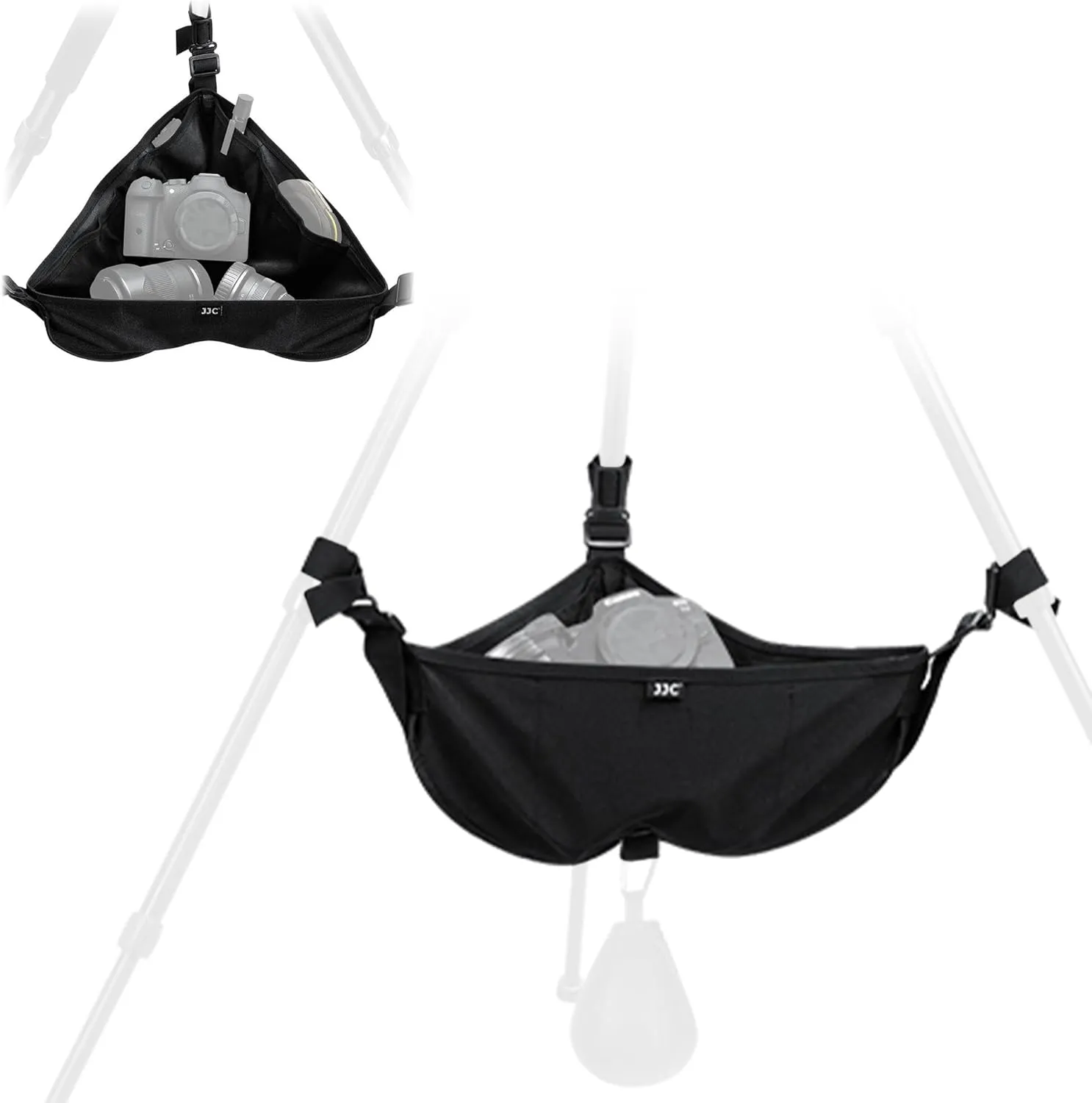 JJC Tripod Weight Stone Bag, Heavy Duty Sandbag for Lightweight Tripod Easel Light Stand Astrophotography, Tripod Rock Bag Camera Equipment Storage Bag Shelf with Buckles Adjustment