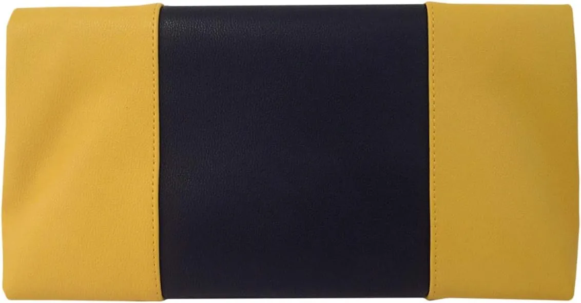 JNB Color Block Fold Over Clutch