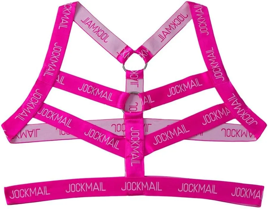 JOCKMAIL Men's Body Chest Harness Jockstrap Underwear Set Elastic Waistband Mens Jock Strap with Body Chest Harness