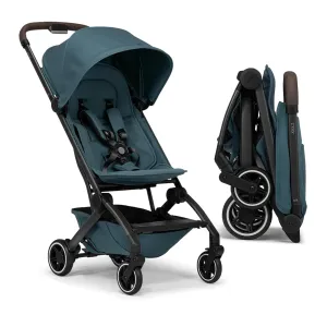 Joolz AER  Lightweight Baby Stroller, Ultra Compact & Portable One-Hand Fold Design - Ergonomic Recline Seat - Infant & Toddler (up to 50 lb) - Airplane Friendly Stroller - XXL Sun Hood -Ocean Blue