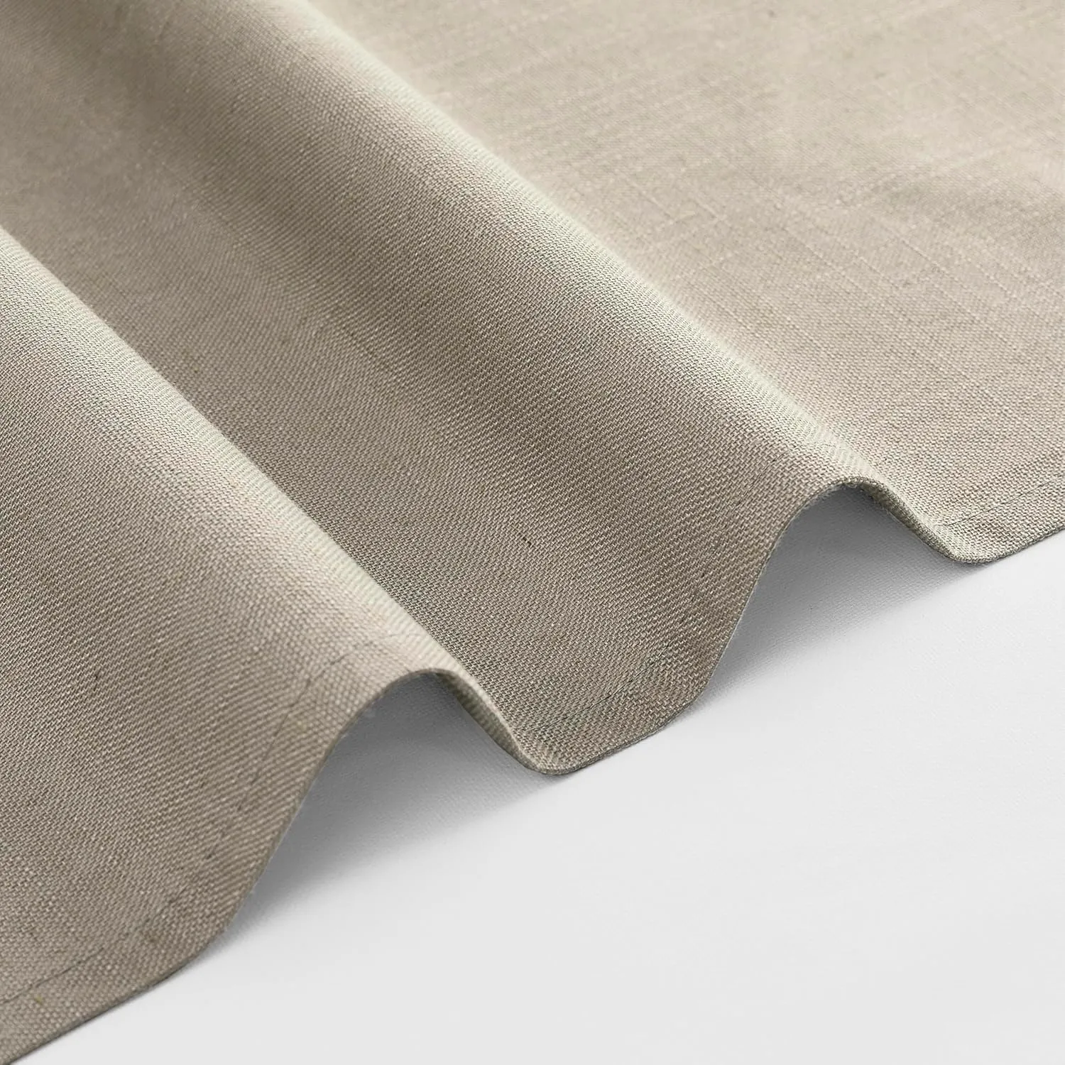 Joydeco Linen Blackout Curtains 90 inch Long - Thermal Insulated Linen Drapes 2 Panels, 100% Blackout Curtains for Bedroom and Luxury Living Room Decor, Pinch Pleated (90L x 40W, Cobblestone)