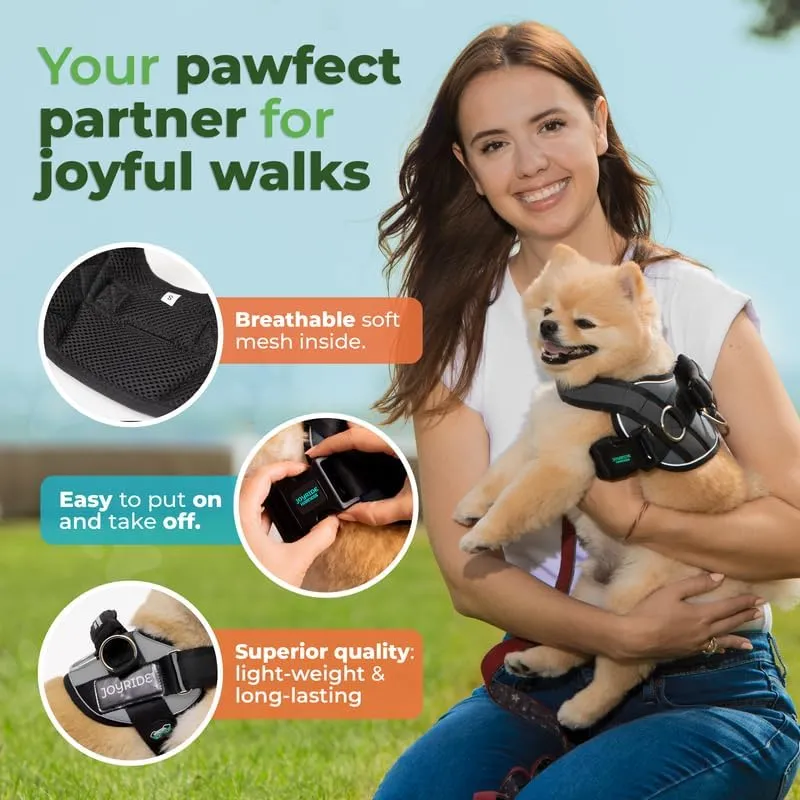 Joyride Harness 2.0 - The Original Side Ring No Pull Dog Harness - No Choke, Escape Proof, Reflective, 3 Leash Clips, Quick Fit Pet Vest - Easy Walks & Training - for Small, Medium & Large Dogs