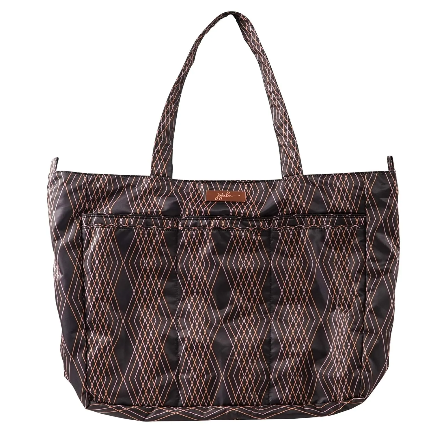 JuJuBe Super Be Large Everyday Lightweight Zippered Tote Bag, Prism Rose