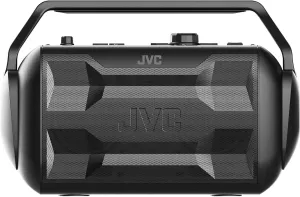 JVC Rover Portable Indoor/Outdoor Bluetooth Speaker, 30 Watts Powerful Sound, 30 Hours Battery, IPX4 Water Resistant, USB Port and Microphone/Guitar Input - XSS521PB (Black)