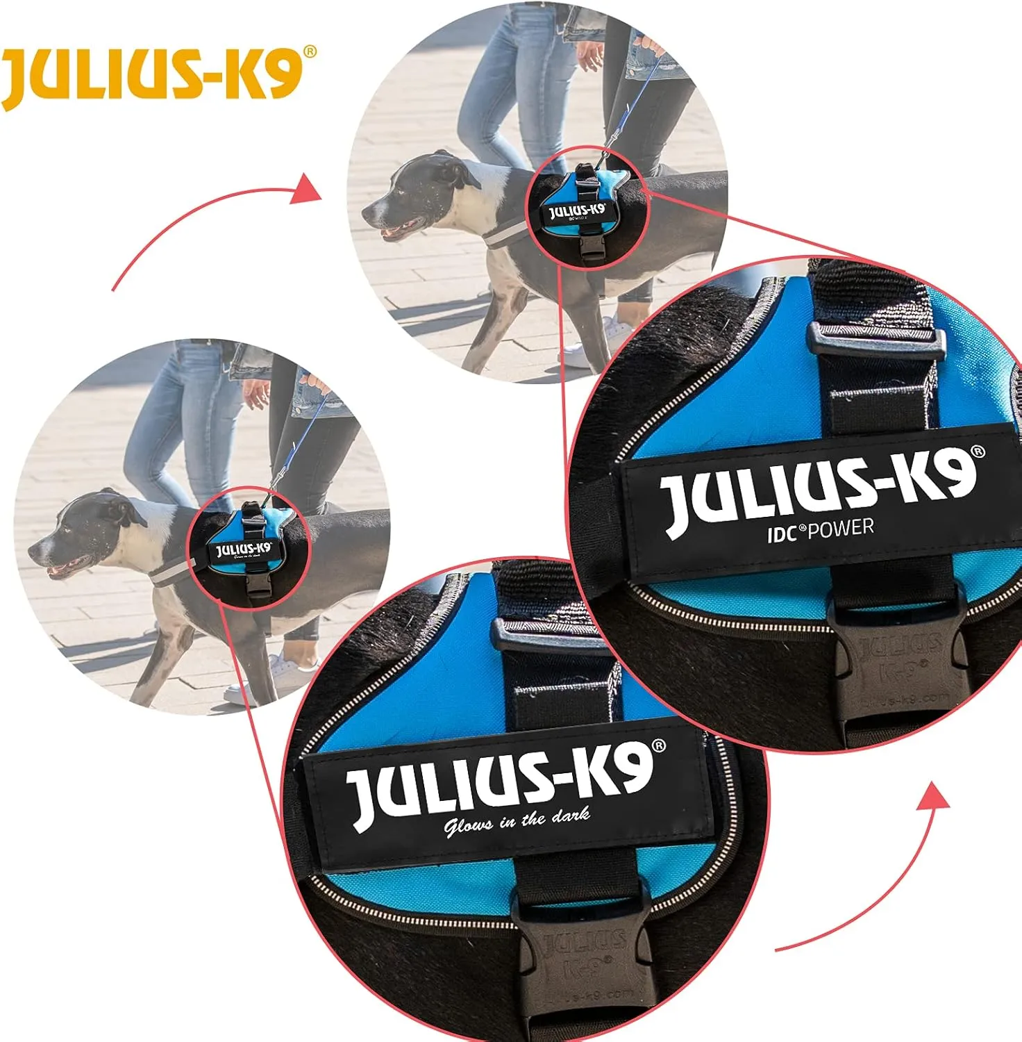 K9 Power Harness, Size: XL/2, German Flag