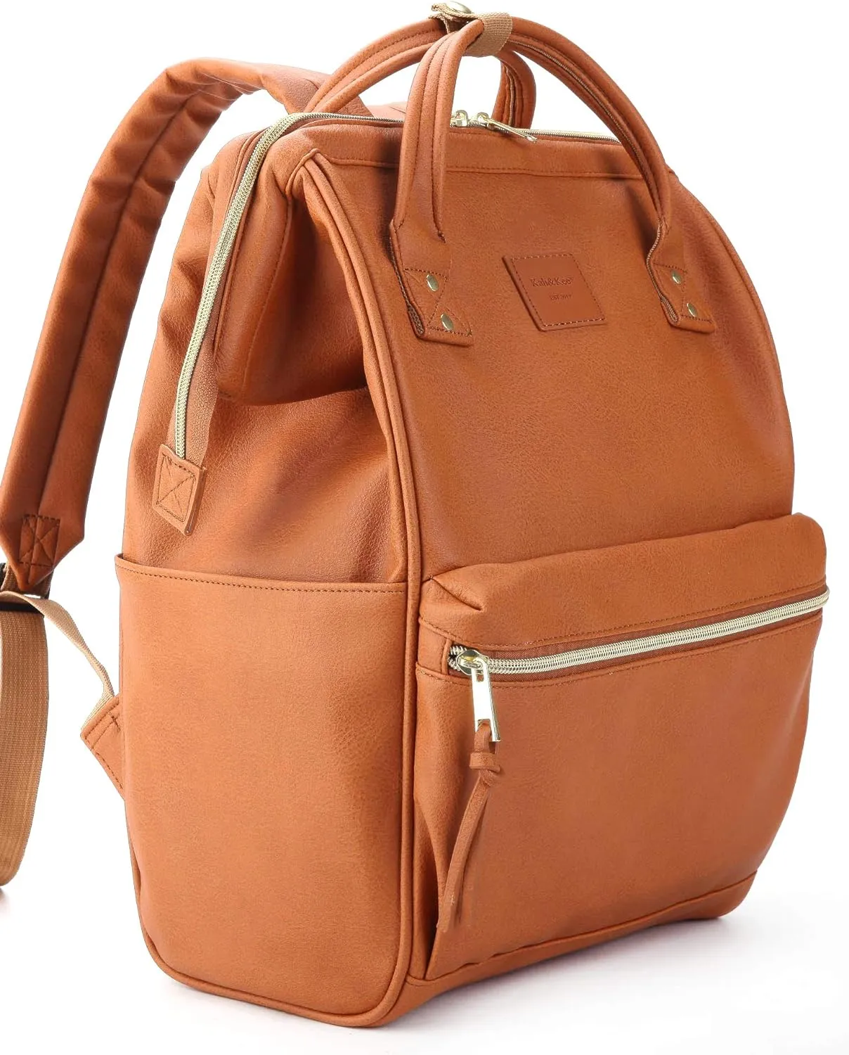 Kah&Kee Leather Backpack for Women and Men 15-inch Laptop Bag | Teacher Professional, Diaper Bag Backpack, Ideal for Work, School, Nurse, College & Travel
