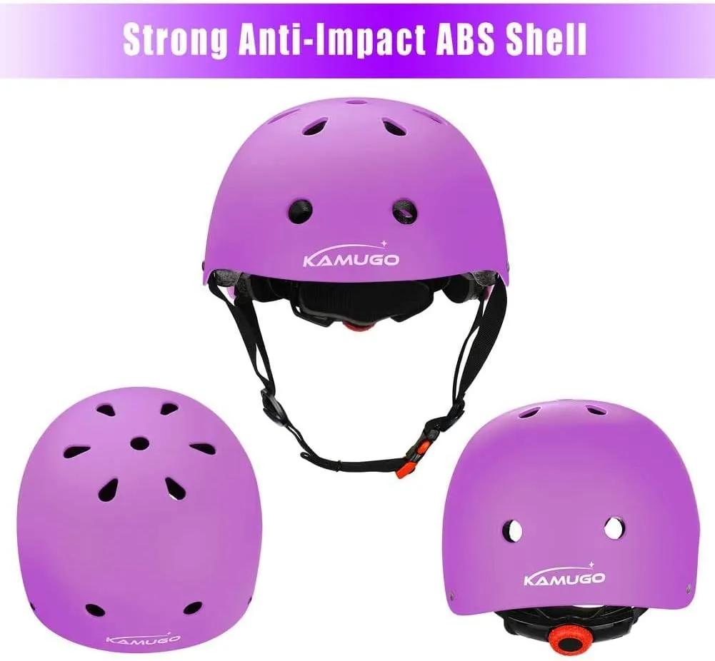 KAMUGO Kids Adjustable Helmet, Suitable for Toddler Kids Ages 2-14 Boys Girls, Multi-Sport Safety Cycling Skating Scooter Helmet