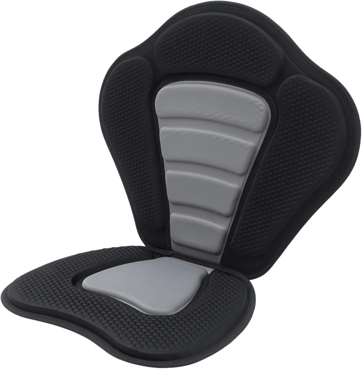 Kayak Seat Cushion Deluxe Padded Canoe Backrest Seat Sit Canoe SUP Seat Fishing Boat Seats with Back Support & Storage Bag for Kayaking Canoeing Rafting Fishing