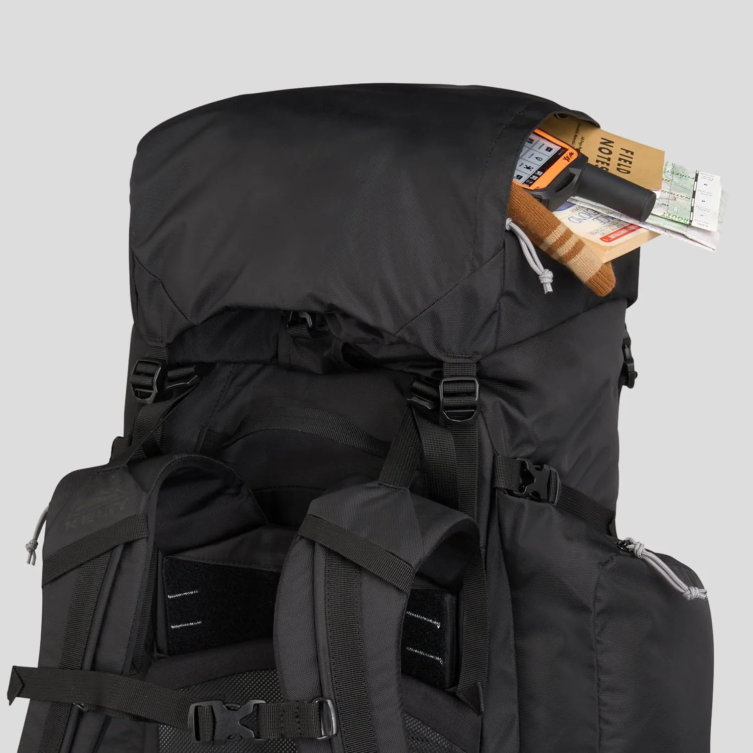Kelty Coyote 60-105 Liter Internal Frame Backpack - Hiking, Backpacking, Travel, Adjustable Torso (65L / Black)