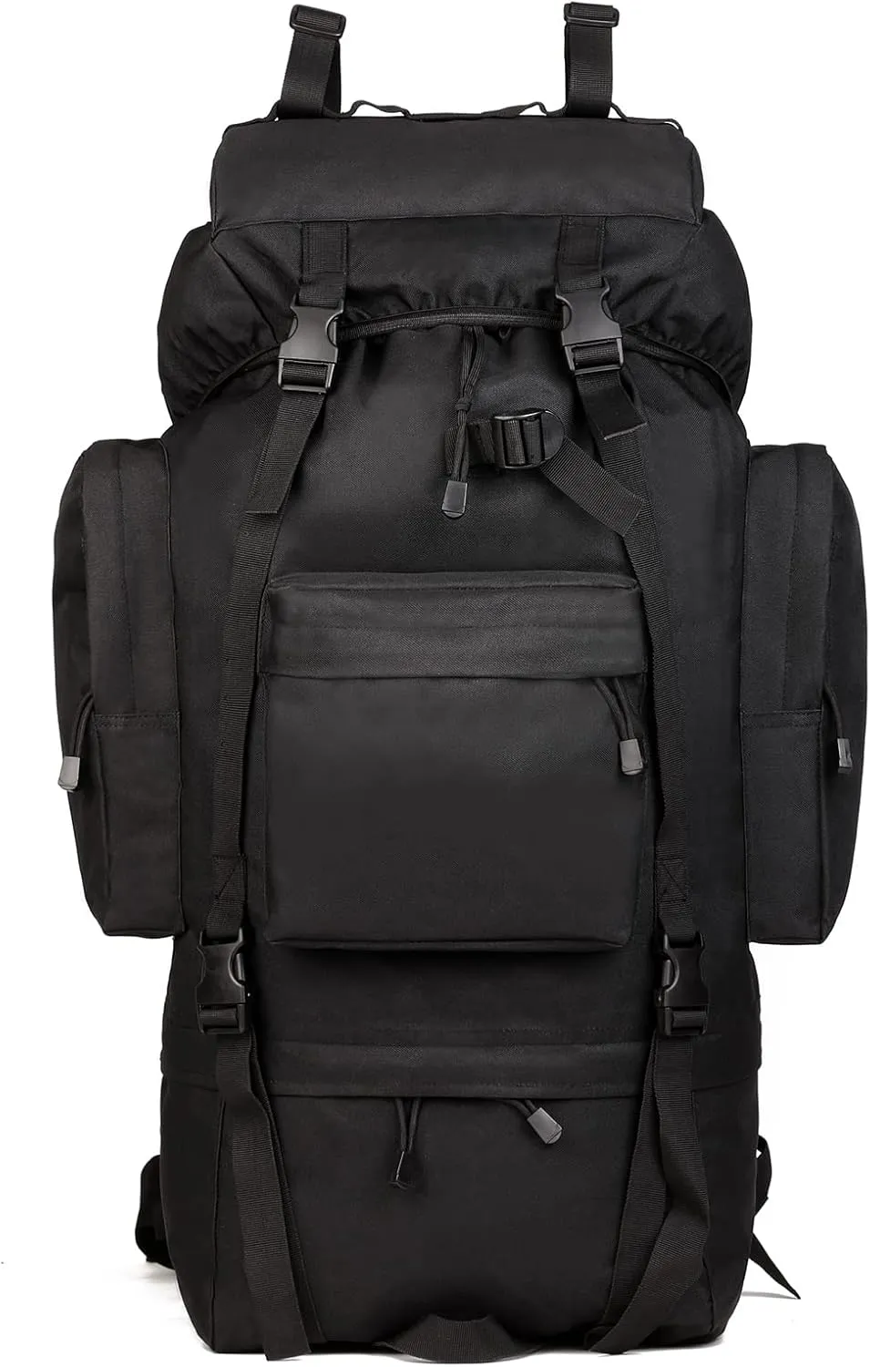 King'sGuard Internal Frame Hiking Backpack 65L Backpacking Backpack with Rain Cover Waterproof Camping Rucksack for Men and Women (Black)