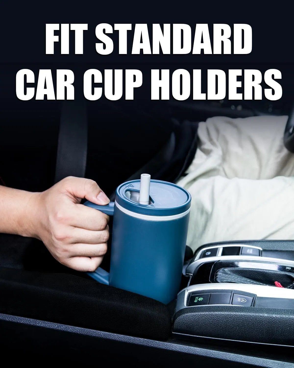 KISSKIND 40 oz Tumbler with Handle and Straw | 100% Leakproof Insulated Tumbler with Lid and Straw | Stainless Steel Water Bottle | Cup Holder Friendly Base | Cheetah