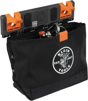 Klein Tools BC510S Bucket Work Center Hardware Tool Pouch with Carabiner, Magnetic, S Hook Rail System Accessory for Lineman Tools