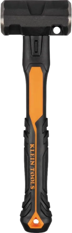 Klein Tools H80696EP 6-Pound Sledgehammer, Beater with Carabiner Hole, Shock-Reducing Grip and Fiberglass Handle for Demolition Power