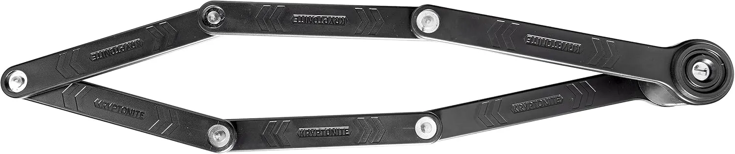 Kryptonite Keeper Folding Bike Lock, 2.75FT/3.25 FT Long Compact Lightweight High Security Anti-Theft Foldable Bicycle Lock with 2 Keys and Mount for E-Bikes Scooter Road Mountain Bike
