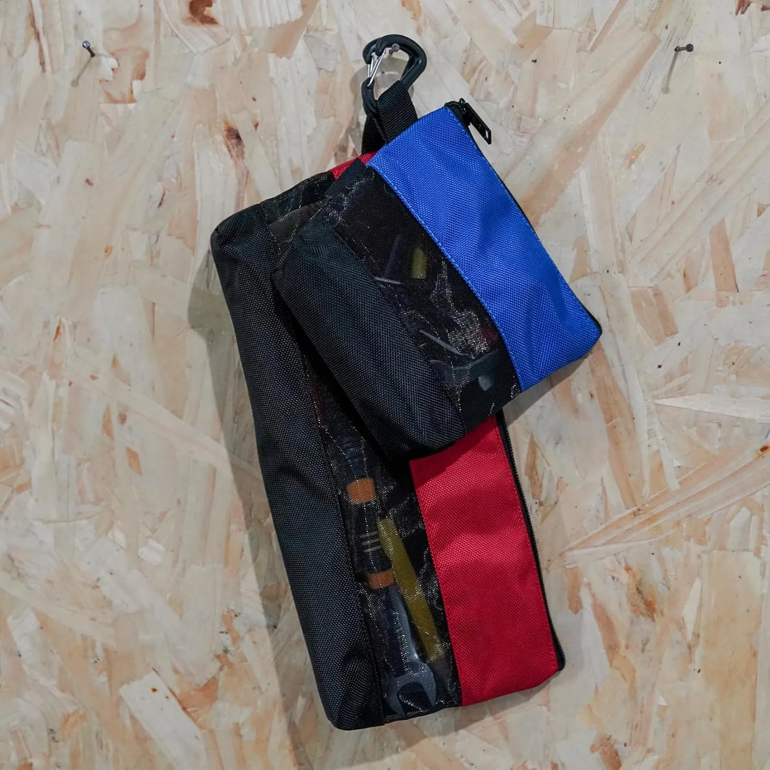 KUNN 2 Pack Tool Pouch Zipper Storage Bag,Heavy Duty Small Tool Bags Utility Pouches Organizer