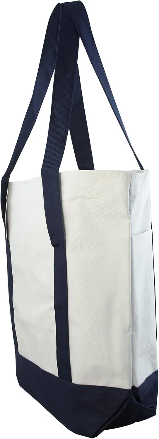 Large Daily Poly Zippered Tote Bag