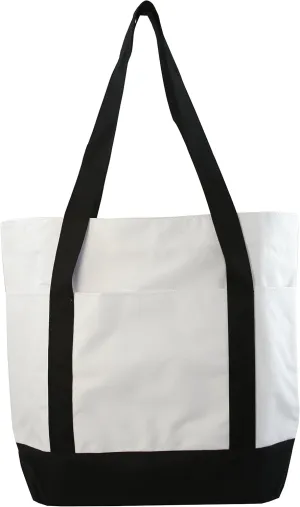 Large Daily Poly Zippered Tote Bag