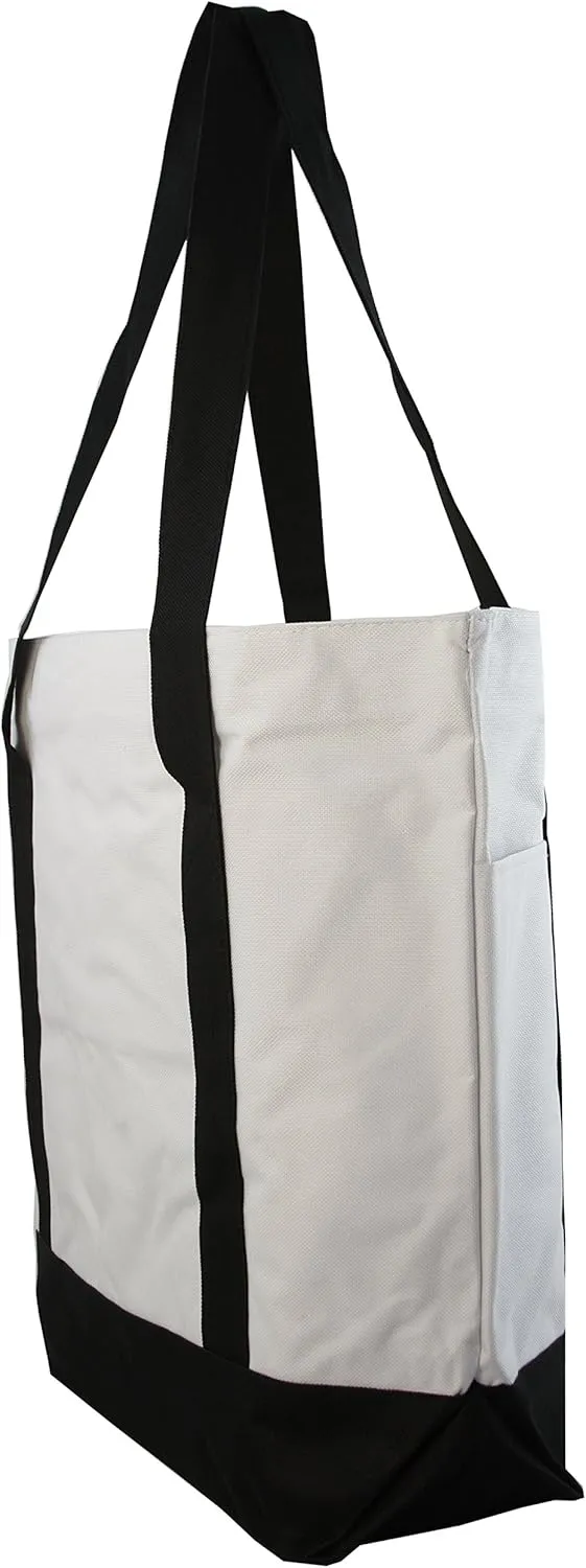 Large Daily Poly Zippered Tote Bag