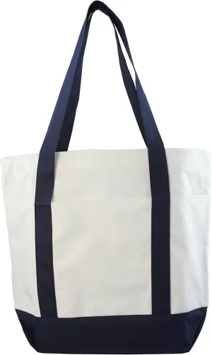 Large Daily Poly Zippered Tote Bag