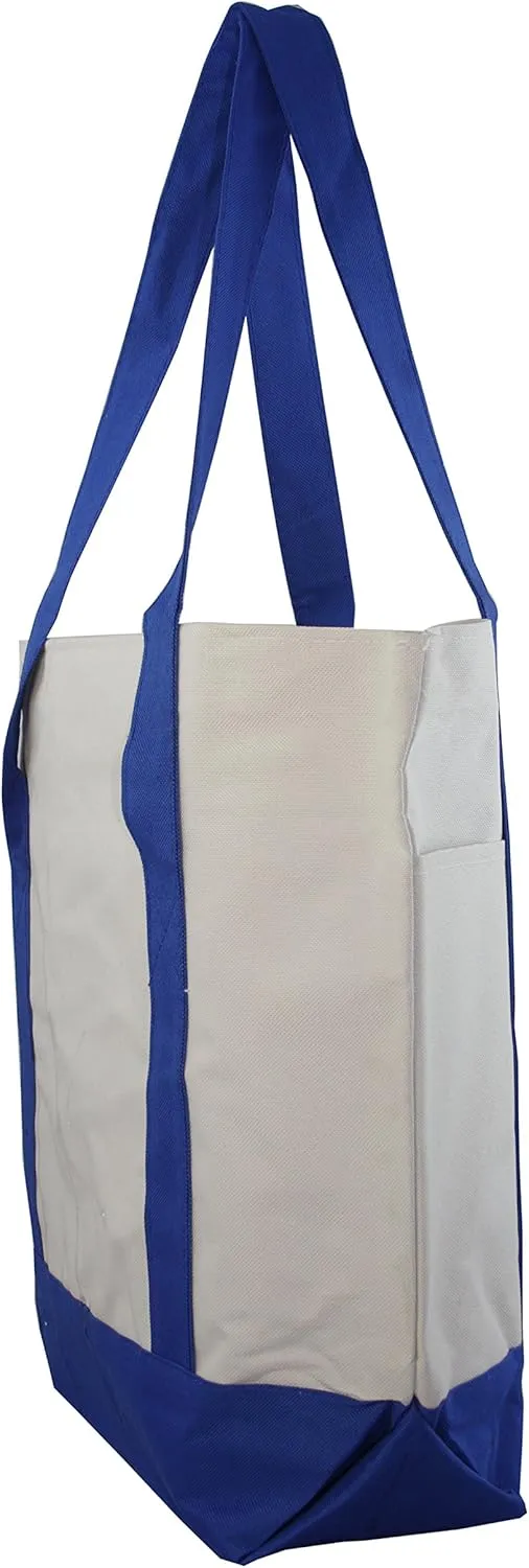 Large Daily Poly Zippered Tote Bag