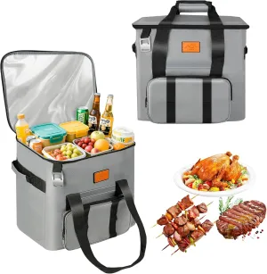 Large Insulated Cooler Bag for 26 Cans,6-8-Hour Ice Retention, Leak-Proof & Water-Resistant, Lightweight Collapsible Cooler with Handheld Strap for Beach, Camping, Picnics