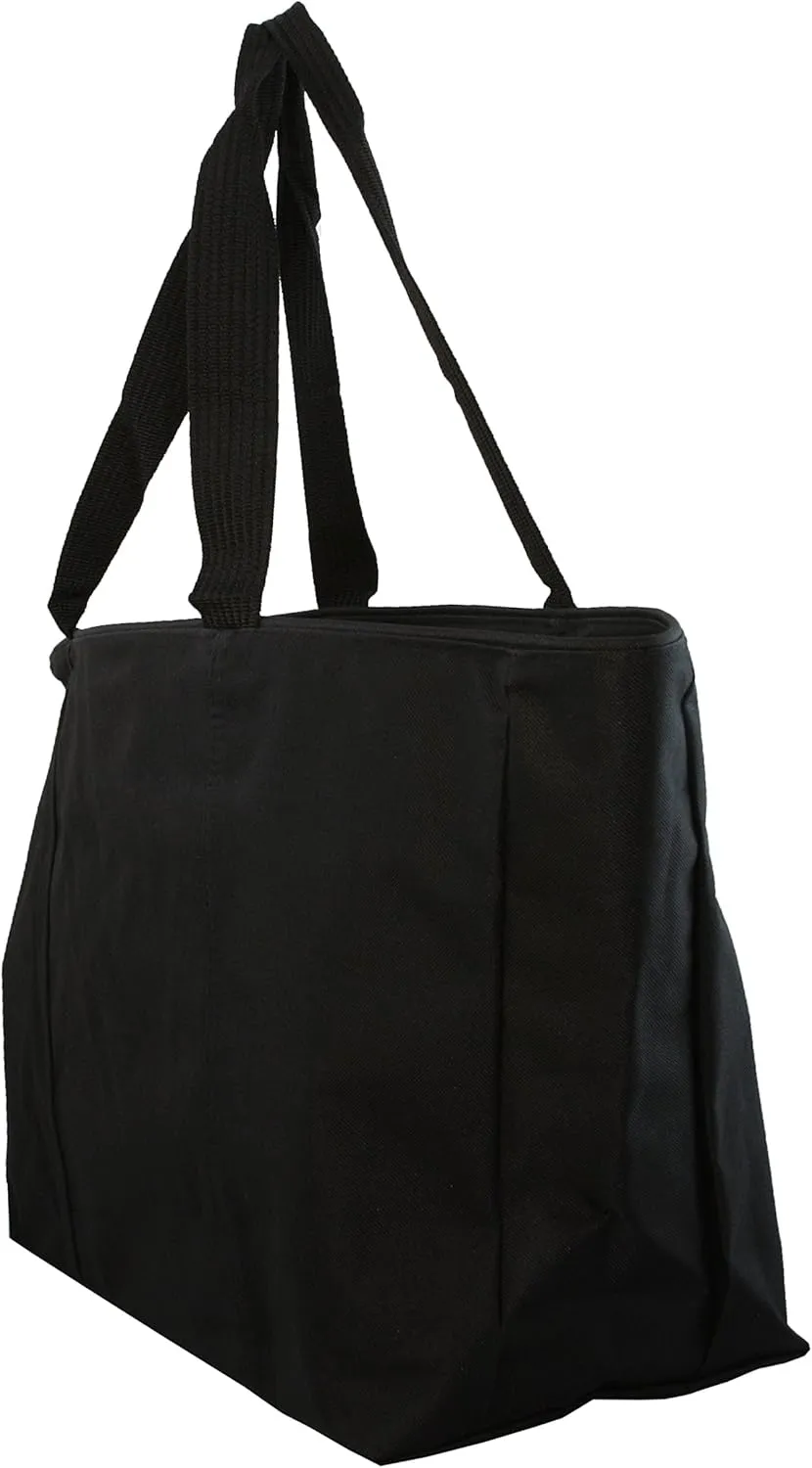 Large Poly Zippered Tote Bag