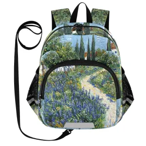 Lavender Cypress Garden Path Toddler Harness Backpack for Boys Girls 3-6 Years Kids Backpack with Anti Lost Safety Leash Baby Harness Bookbag for Walking Preschool Travel