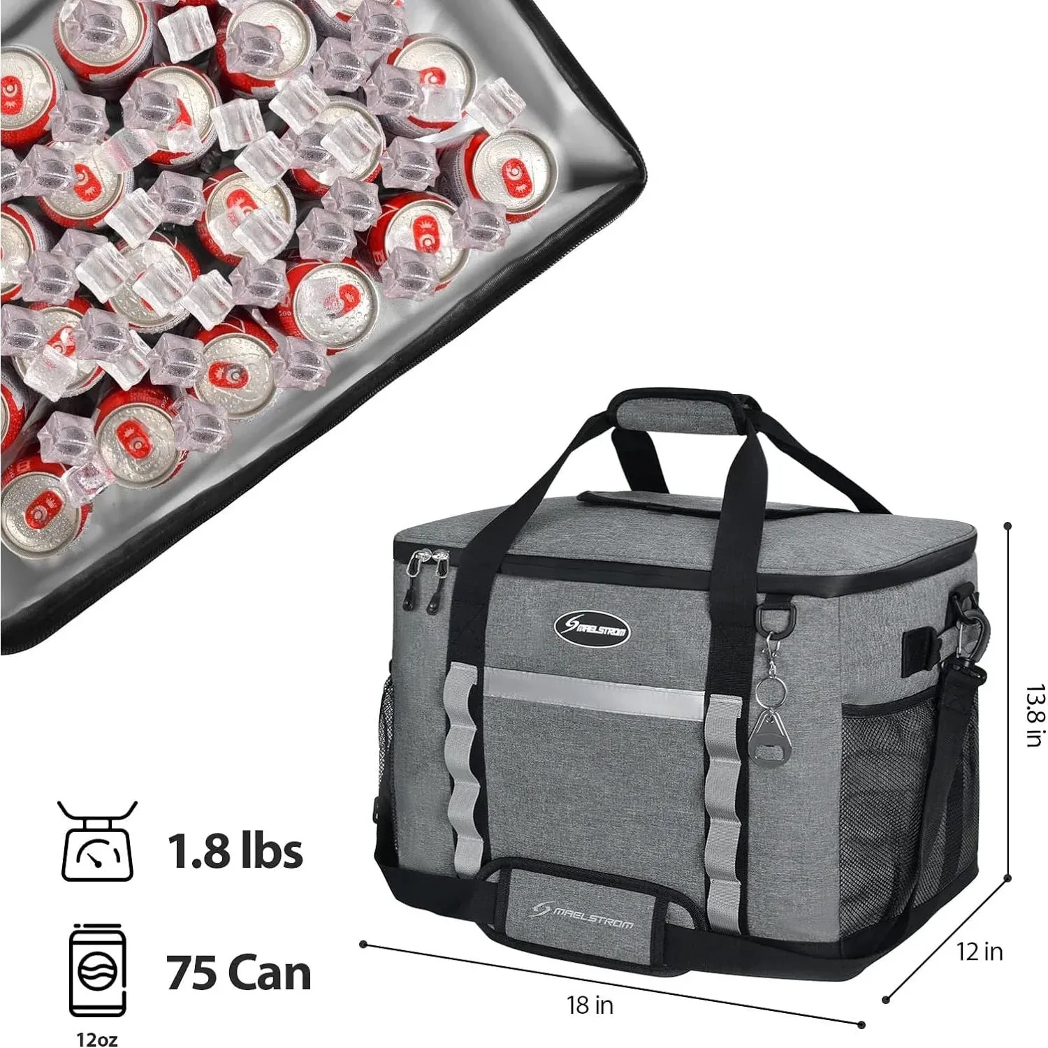 Leakproof Collapsible Cooler for Camping and Beach