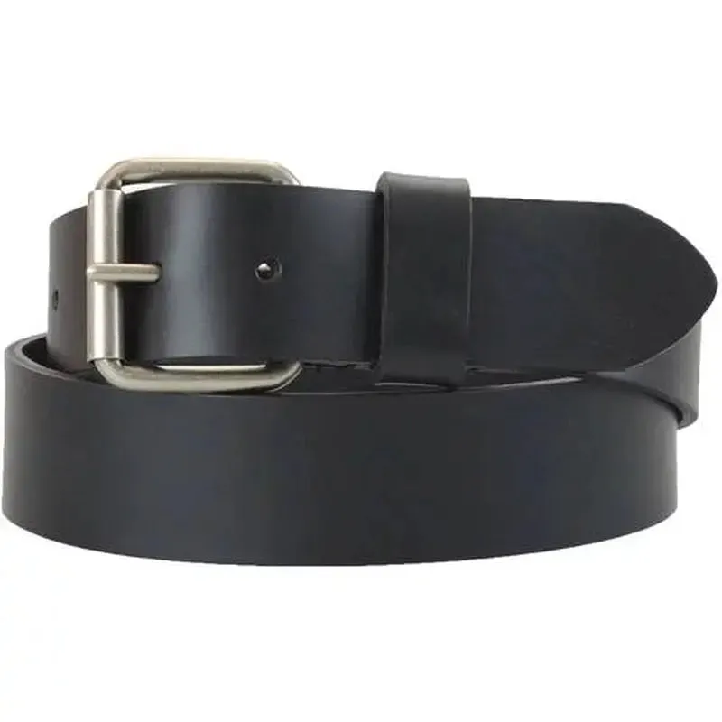 Leather Harness Belt with Antique Nickel Buckle