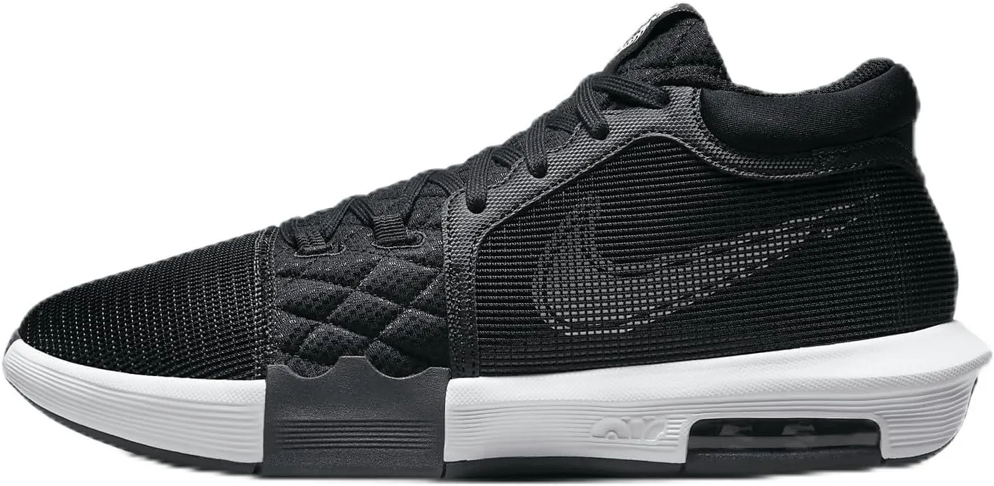 Lebron Witness 8 (Team Bank) Basketball Shoes (FB9944-002, Black/Black/White) Size 10.5