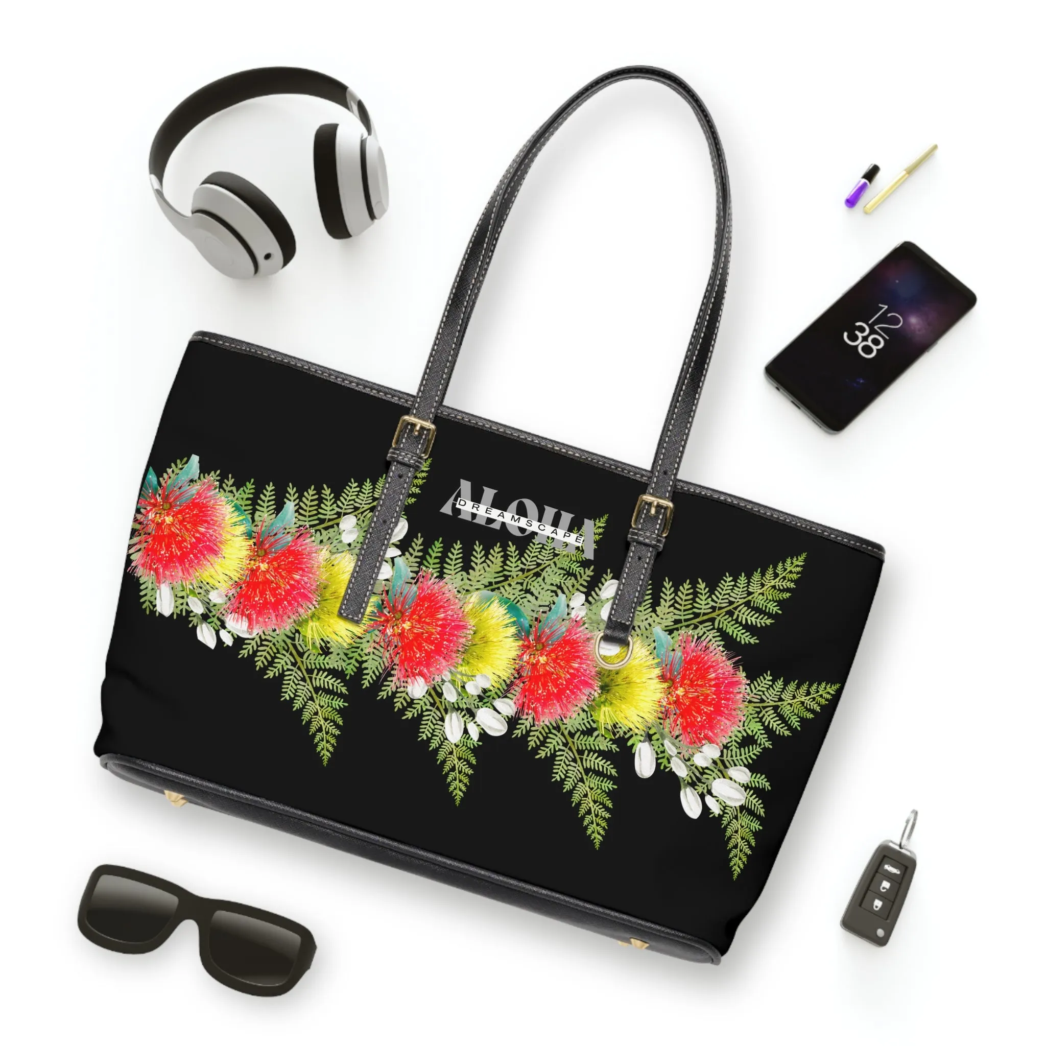 Lehua Blossoms- Zippered Shoulder Bag