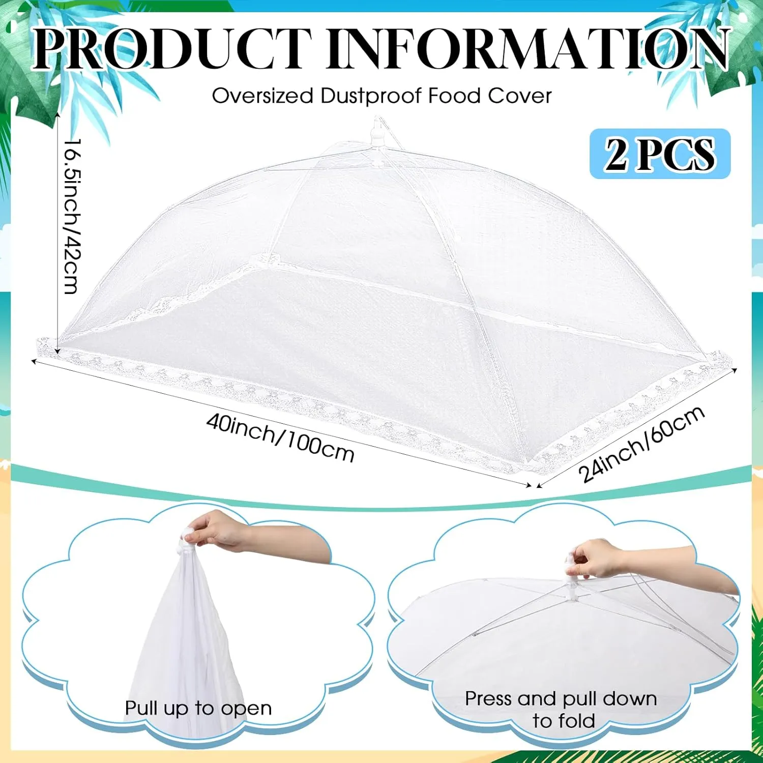 Leitee Inflatable Serving Bar Kit Includes Salad Buffet Tray with Drain Plug Mesh Food Cover Food Drink Containers and Inflator for Ice Supplies Summer Party Camping Picnic(Green)