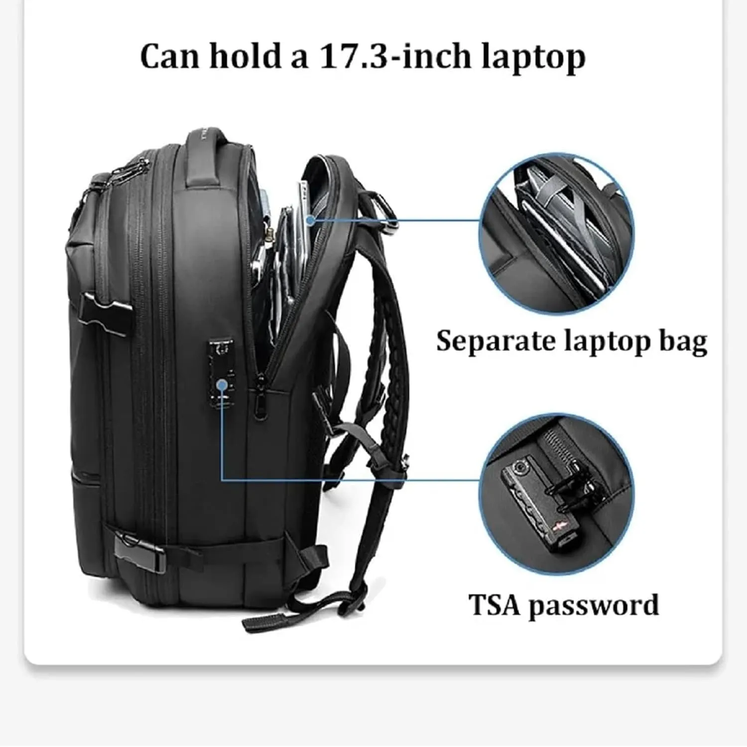 Levette Backpack,Levettevac Mochila,Levettevac Backpack,Vacuum Compression Travel 60l Expandable Large Capacity Pack (A)