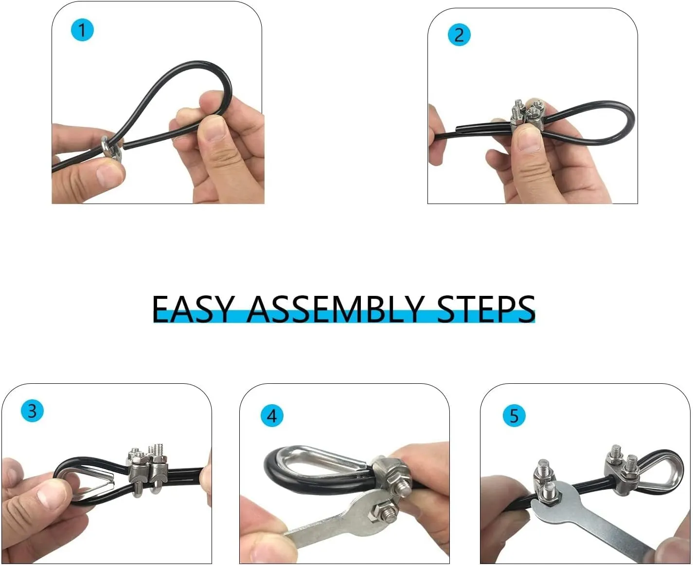 LFJ Replacement Gym Cable with Stopper Ball Fitness Pulley Cable Steel Wire Rope for Cable Machine Home Gym Weight Lift Pulley System