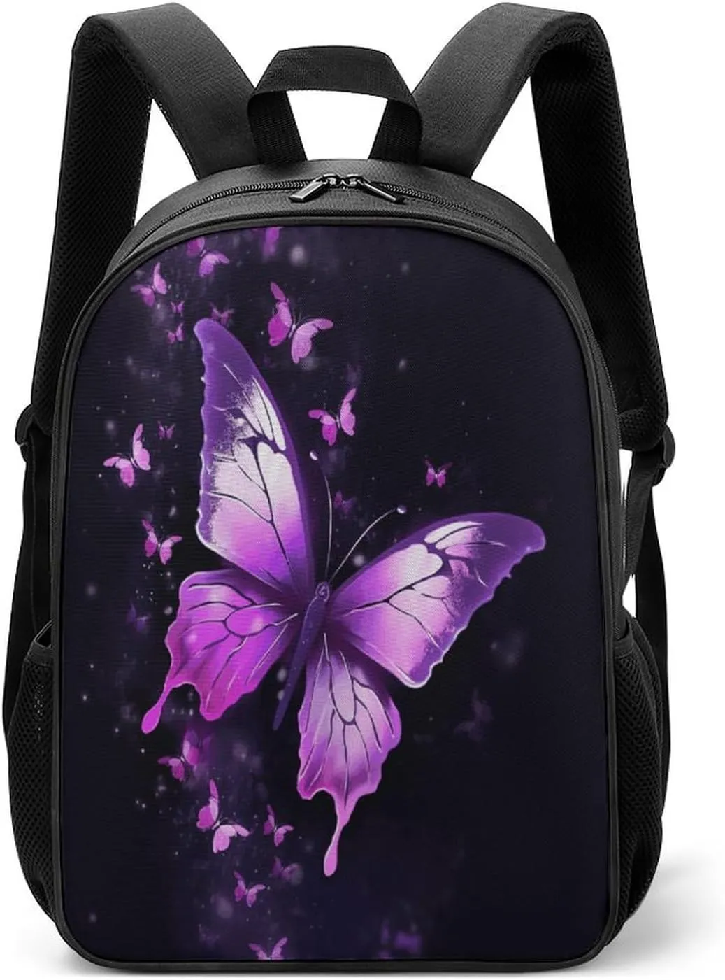 Lightweight Backpacks Cute Travel Bag Durable Butterfly Purple Printing Small Travel Backpack For Women & Men
