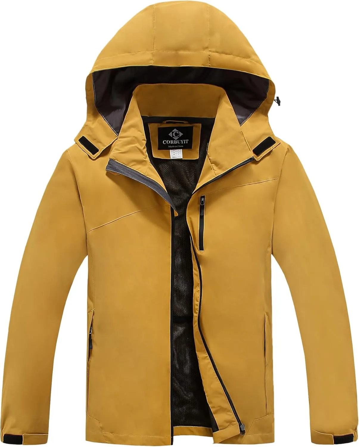 Lightweight Waterproof Jackets with Detachable Hood for Men