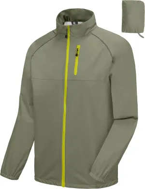 Little Donkey Andy Men's Cycling Jacket, Waterproof Lightweight Windbreaker, Packable