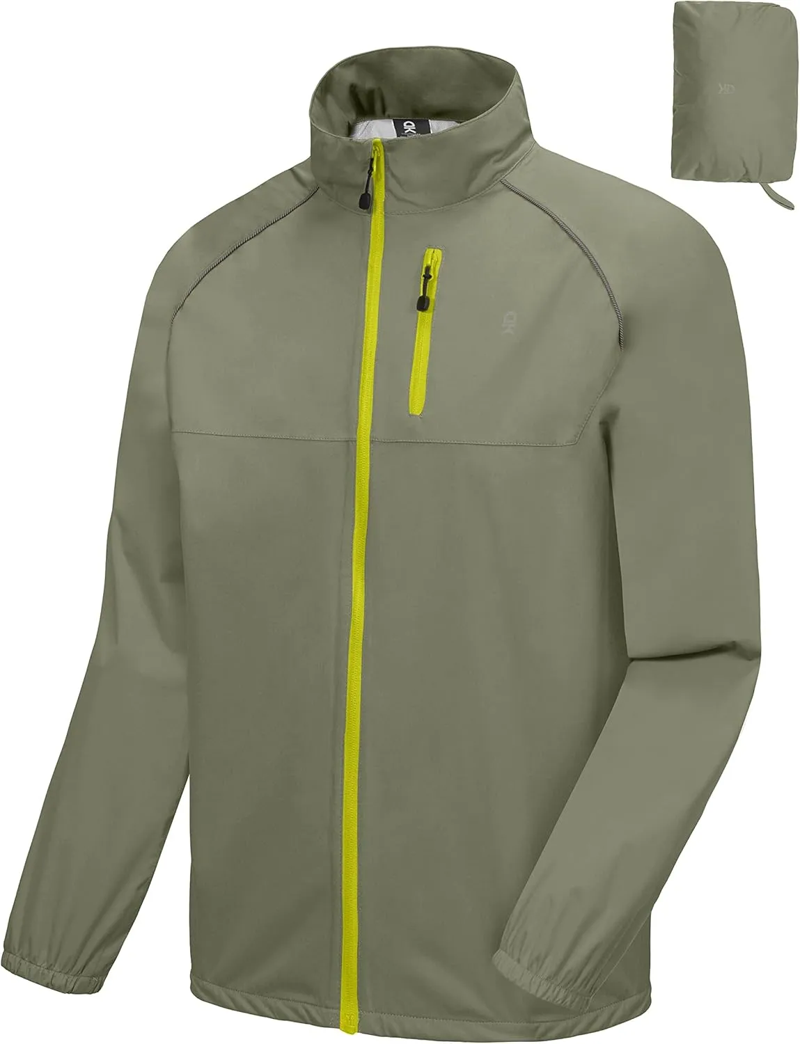 Little Donkey Andy Men's Cycling Jacket, Waterproof Lightweight Windbreaker, Packable