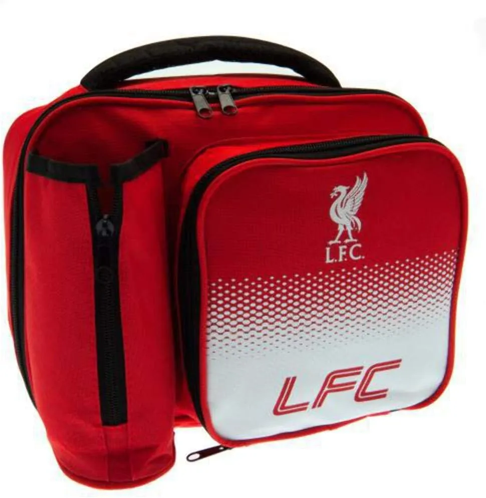 Liverpool FC Lunch Bag - Fade Design - Features Bottle Holder on Side