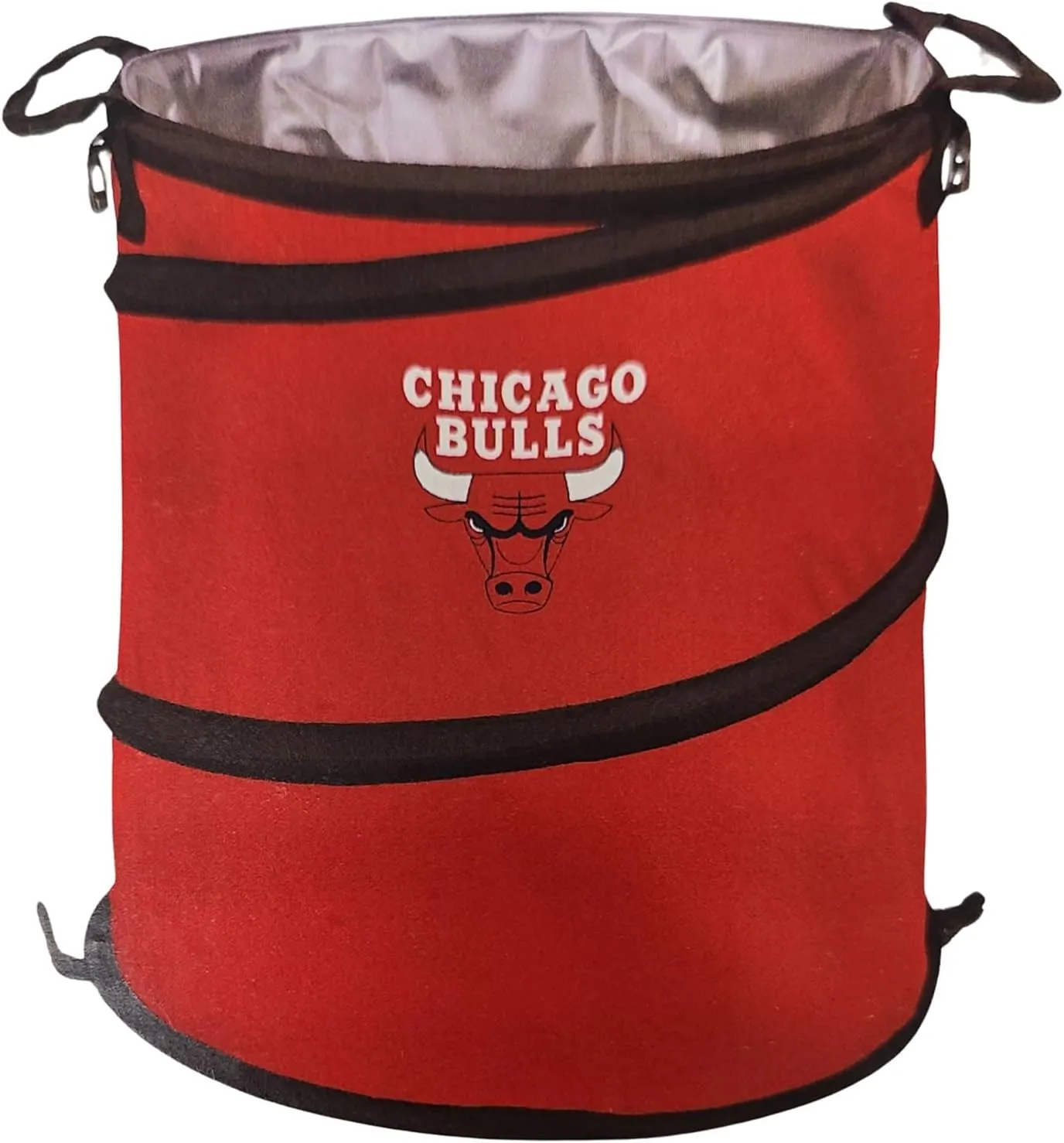 Logo Brands NBA Collapsible 3-in-1 Cooler, Trash Can, Travel Hamper (Chicago Bulls)