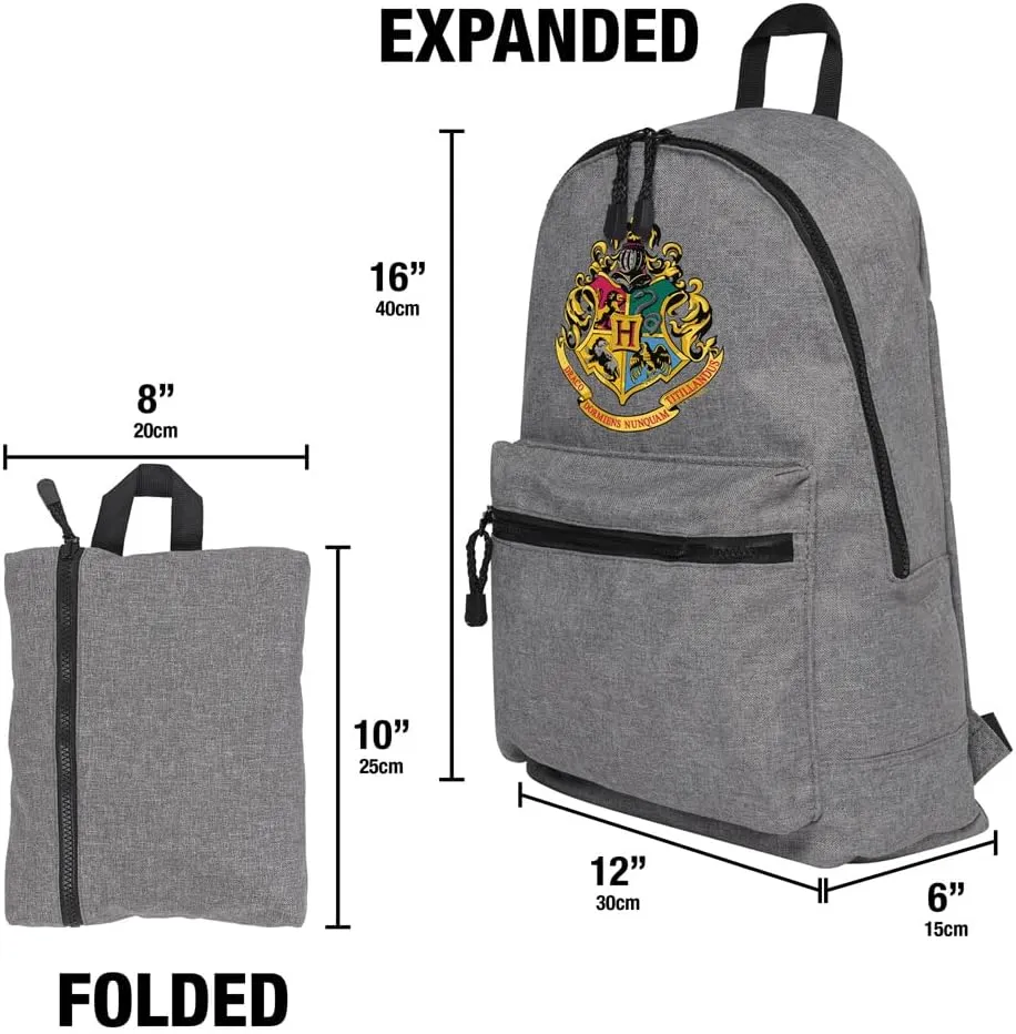 LOGOVISION Harry Potter Hogwarts School Crest Lightweight Backpack for Work School Daily Use Packable for Travel