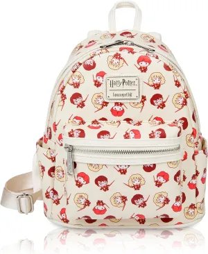 Loungefly Harry Potter Chibi Characters Wands Out All Over Print Mini Backpack